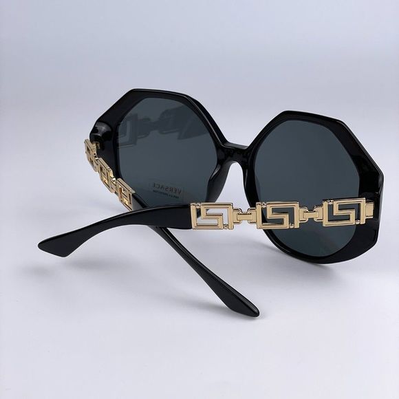 Versace Black and Gold Octagonal Sunglasses main image 9